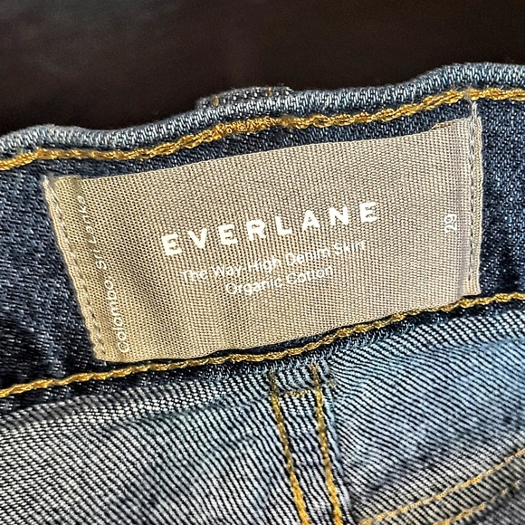 Everlane "The Way High" High Waist Dark Denim Skirt-Size 29 - Picture 4 of 5